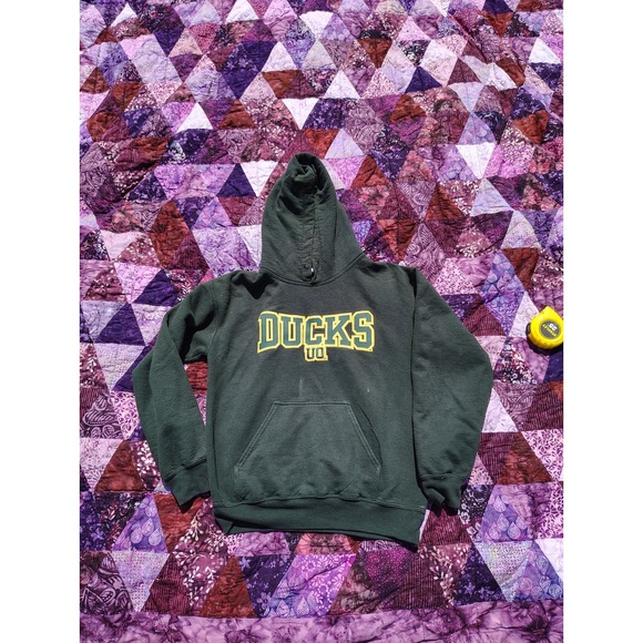 Oregon Ducks Hoodie Women's Small Green Embroidered College Sweatshirt Y2K - Picture 1 of 8